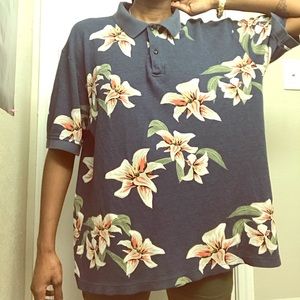 L Men’s Floral Collard Shirt